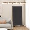 3 Panel Folding Room Divider with 8 Smooth Universal Lockable Wheels